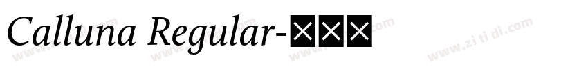Calluna Regular字体转换